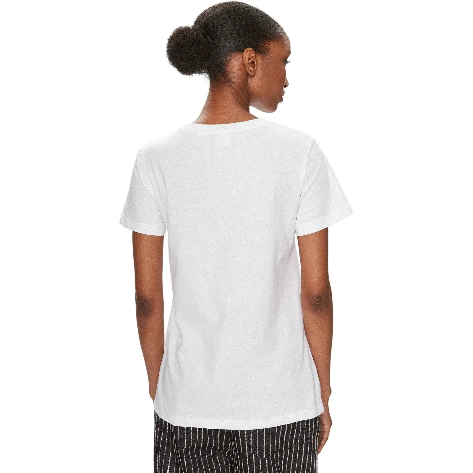 T-shirt Donna Pinko - Start T-Shirt Jersey Logo Pink - Bianco