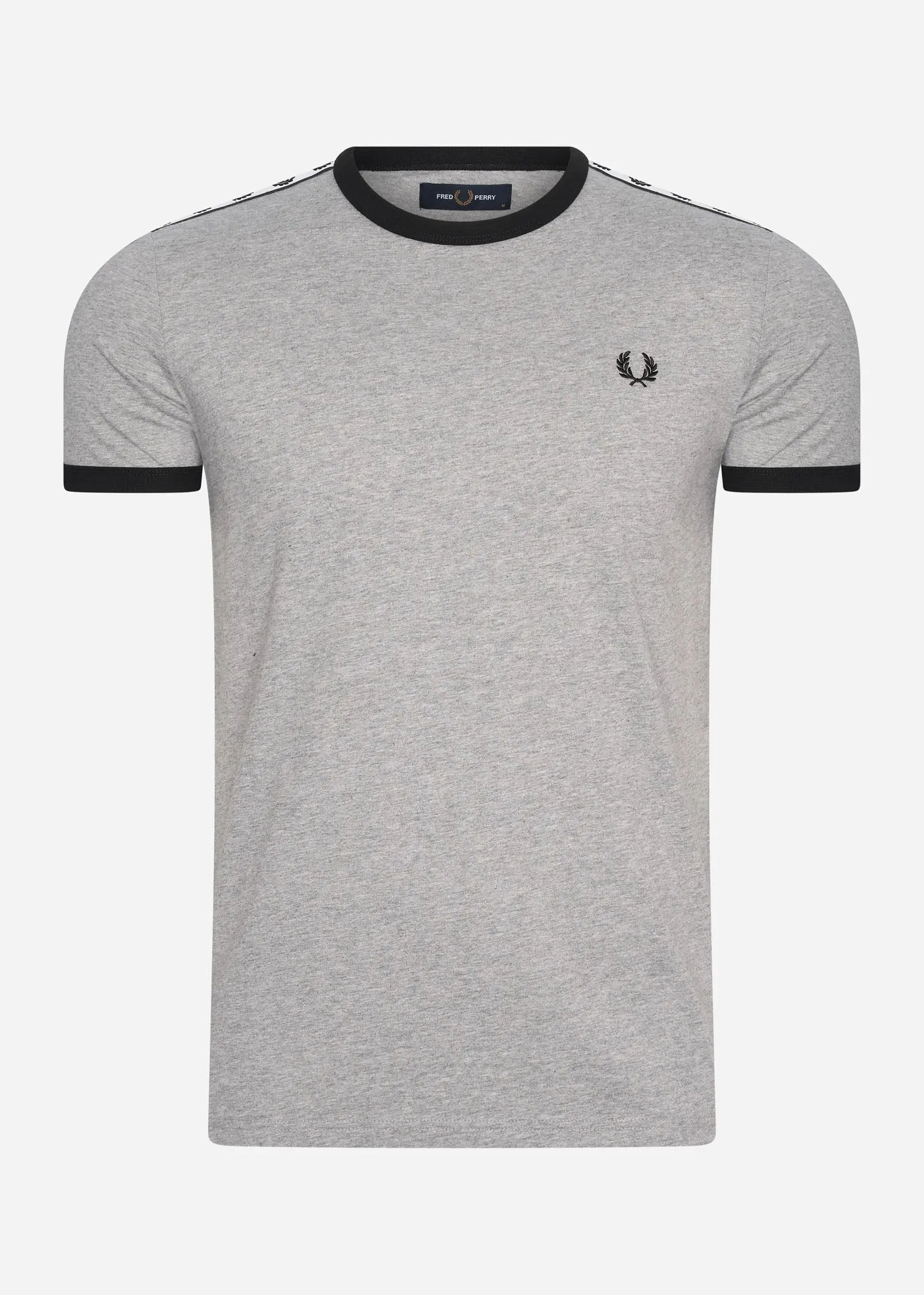 Taped ringer t-shirt - steel marl
