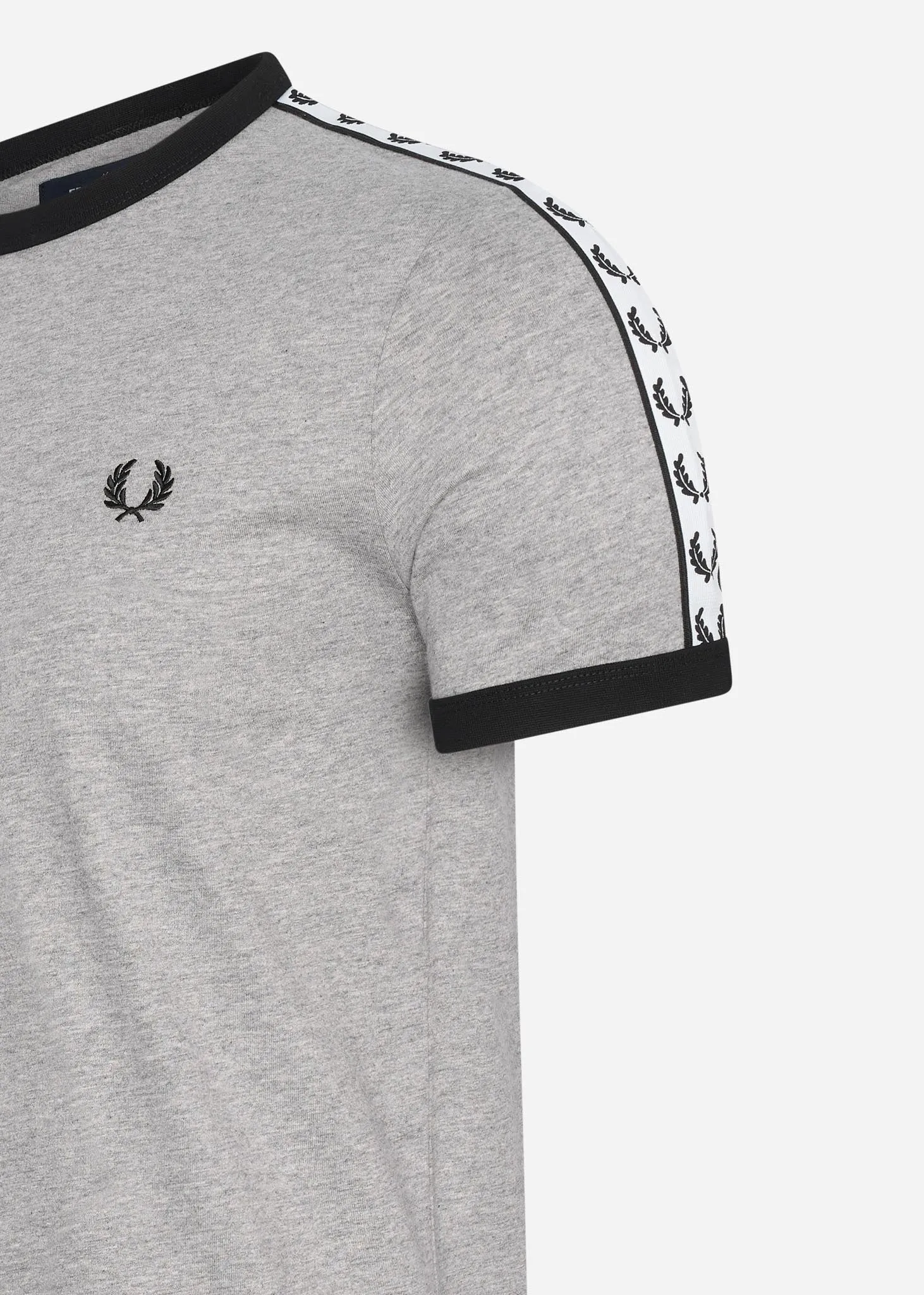 Taped ringer t-shirt - steel marl