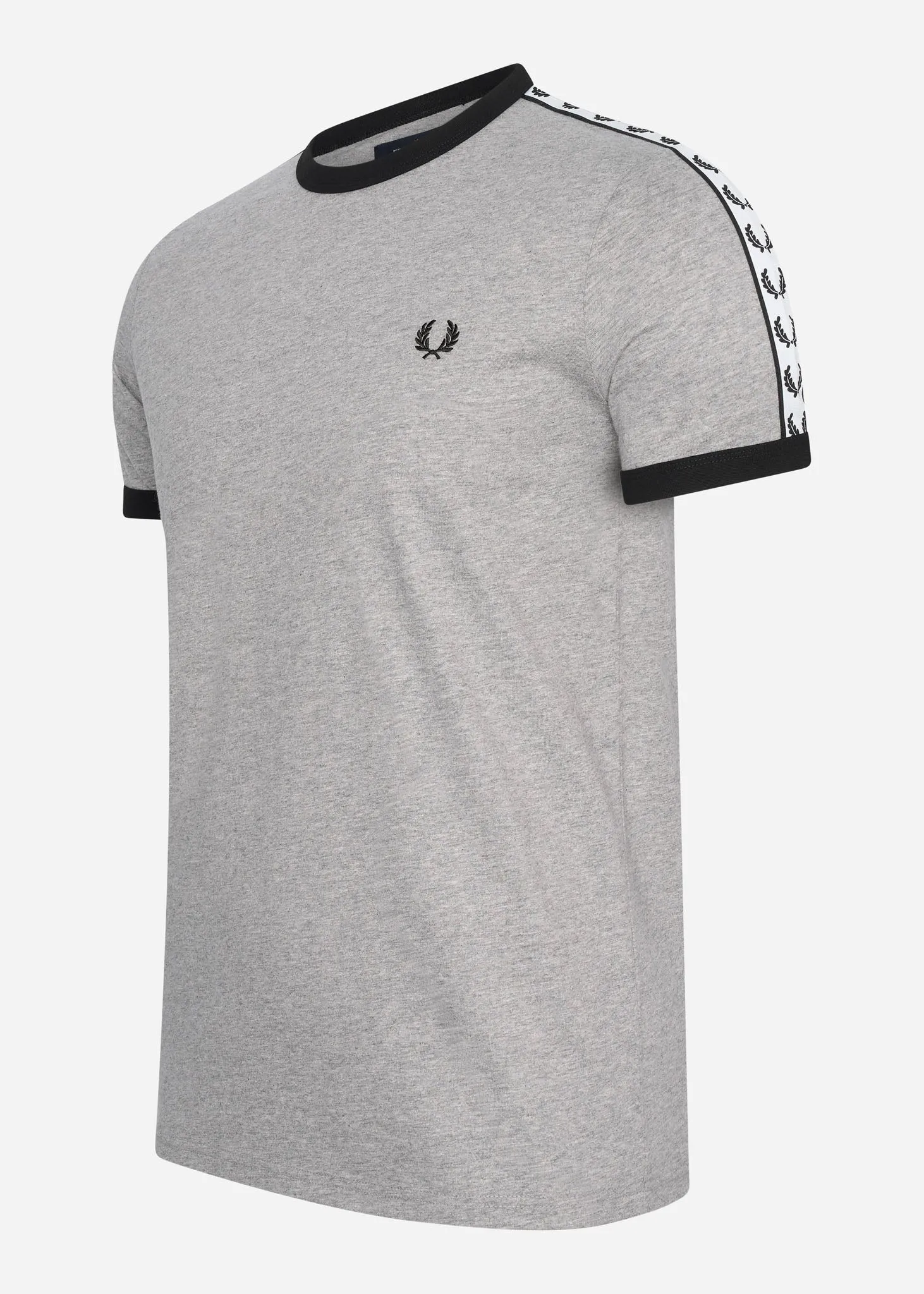 Taped ringer t-shirt - steel marl