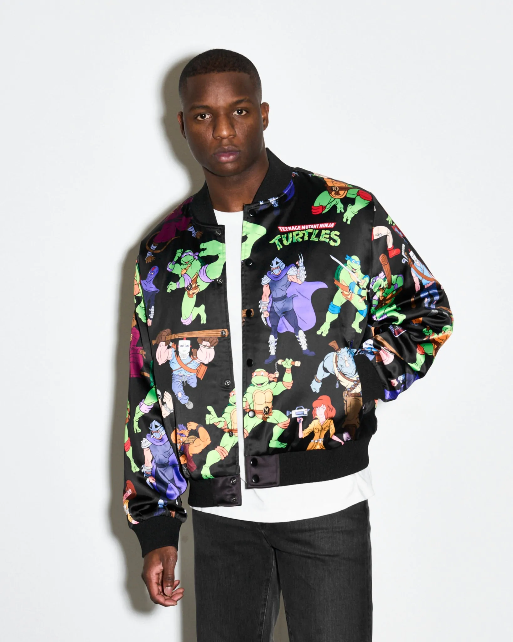 TMNT Characters AOP Quilted Satin Jacket