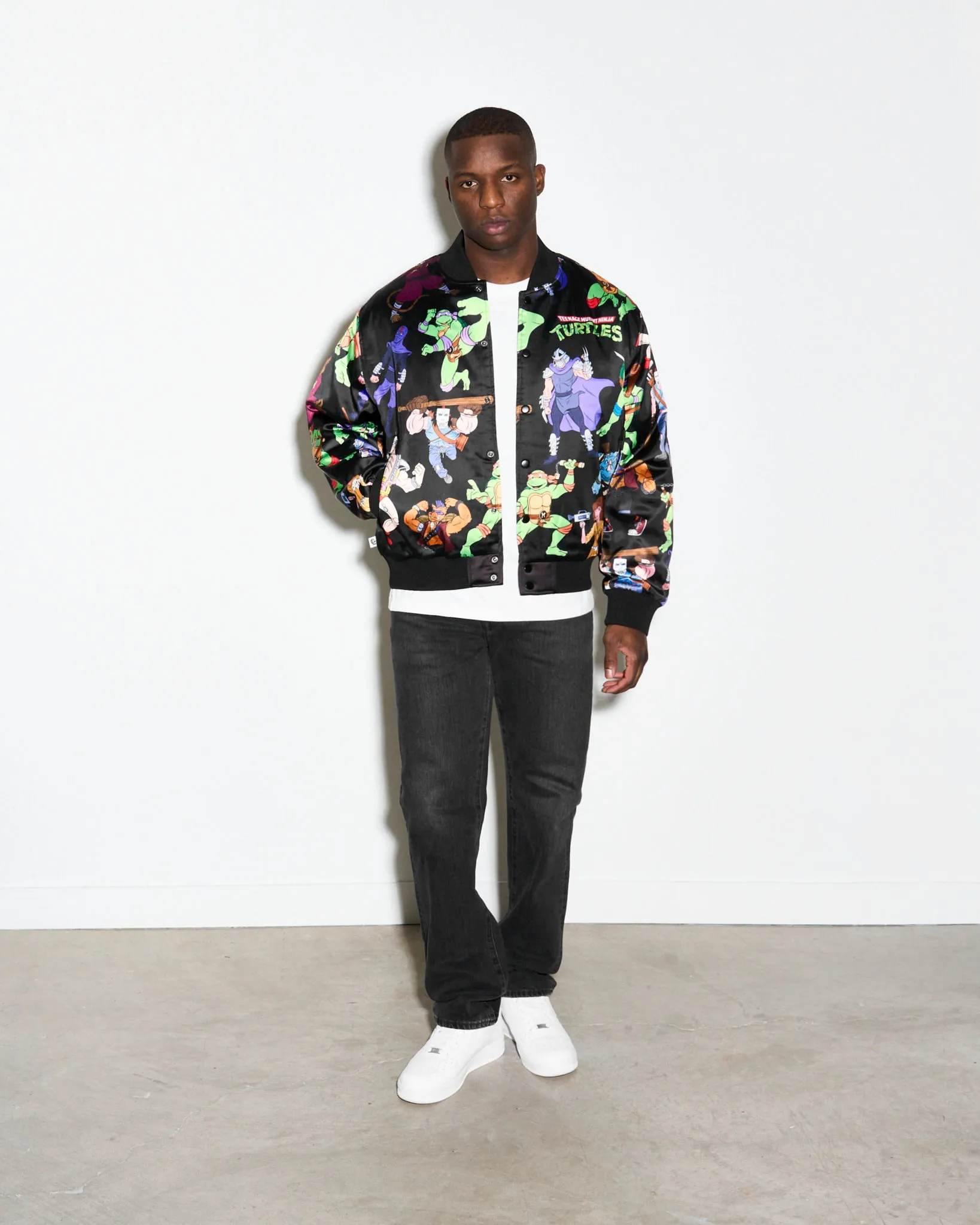TMNT Characters AOP Quilted Satin Jacket