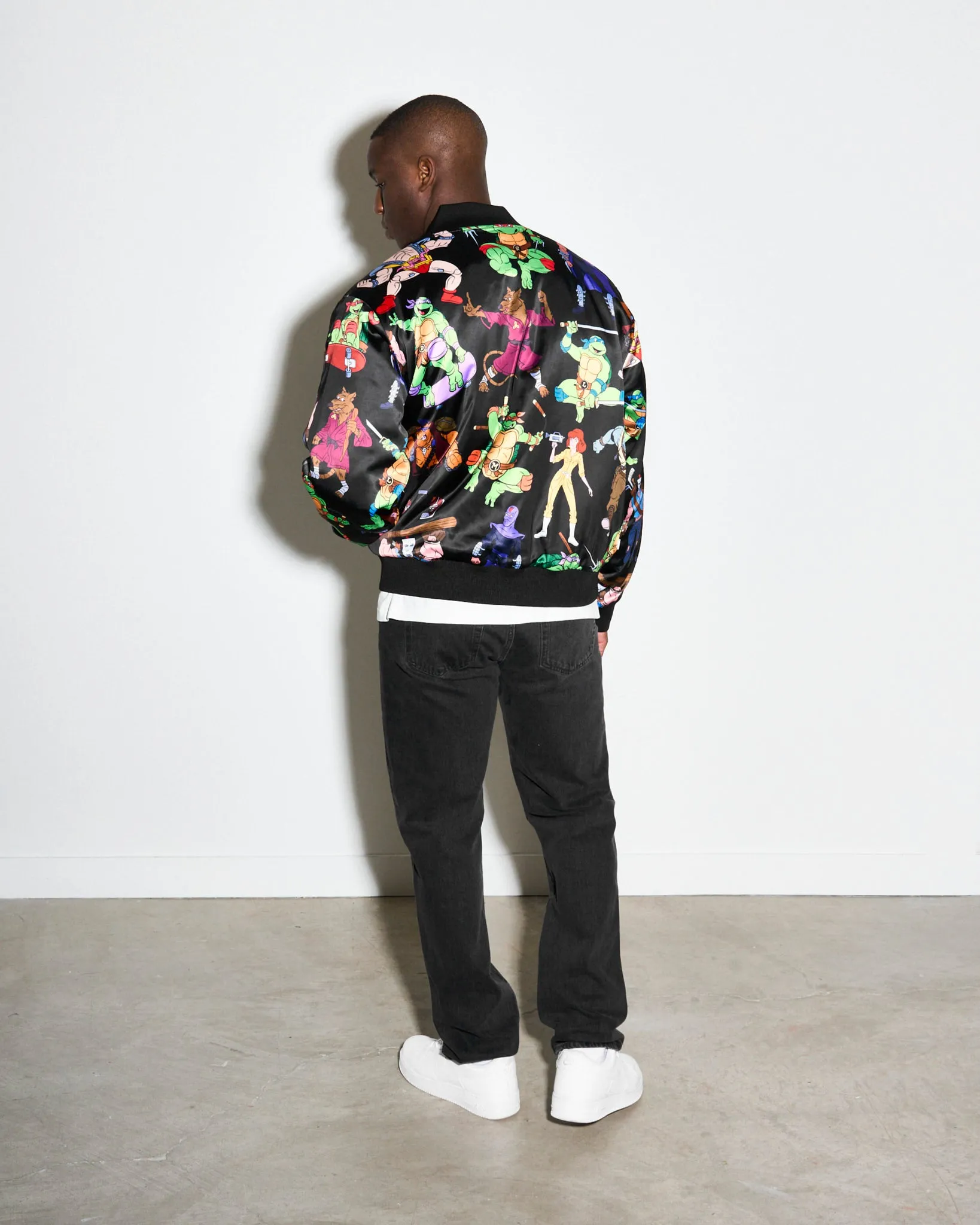TMNT Characters AOP Quilted Satin Jacket