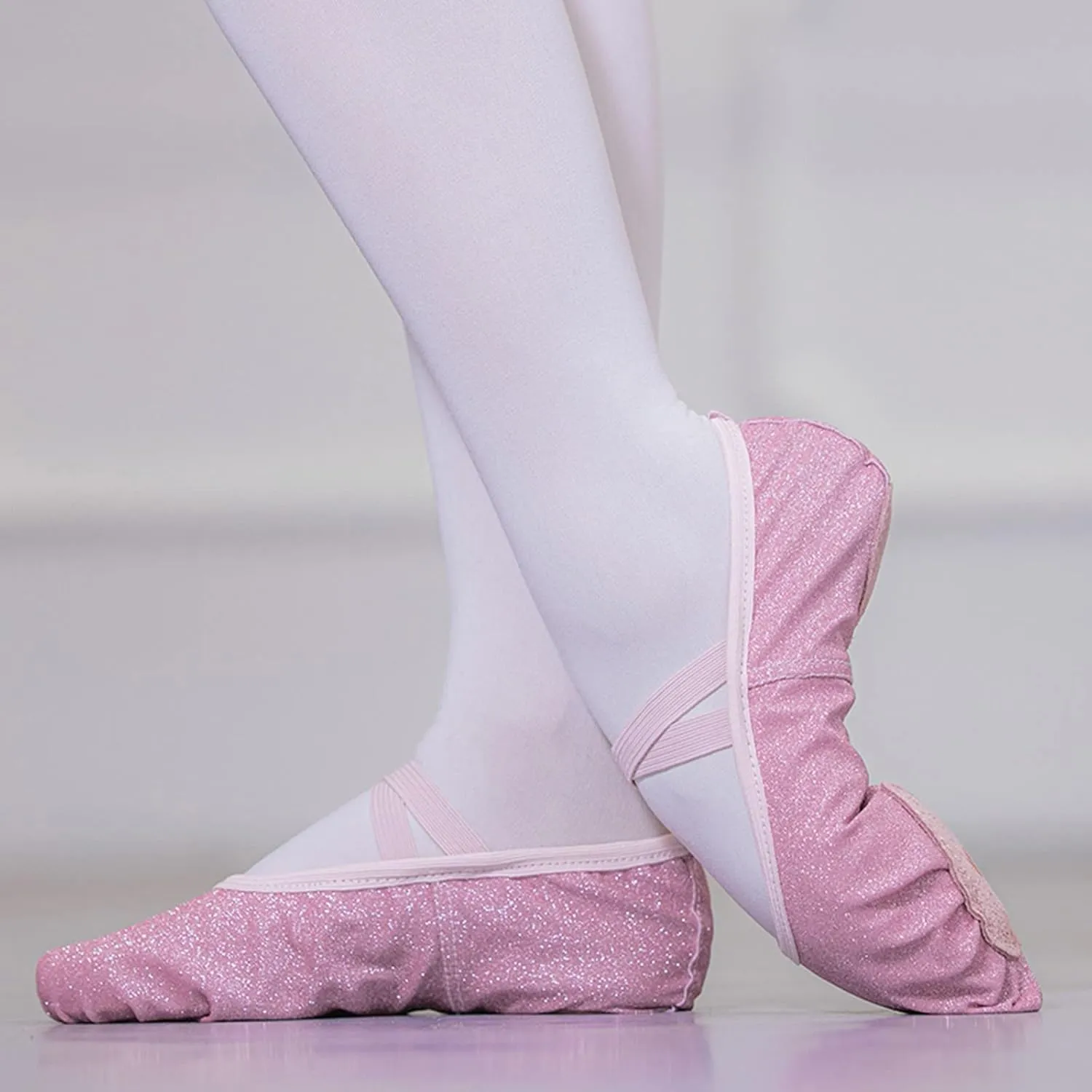 Toddler Ballet Shoes Glitter Ballet Slippers for Girls Pi??k Ballet Shoes Girls Canvas Ballet Shoes for Girls