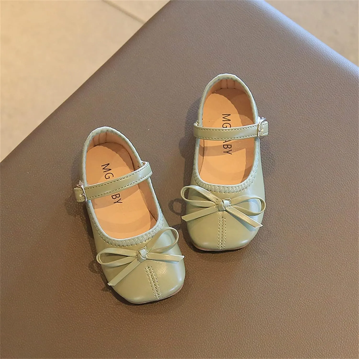 Toddler Girls Dress Shoes Bow Slip On Mary Jane Ballet Flats Flower Girl School Party Wedding Shoes