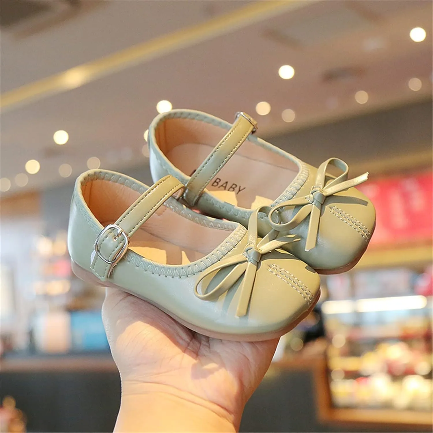 Toddler Girls Dress Shoes Bow Slip On Mary Jane Ballet Flats Flower Girl School Party Wedding Shoes