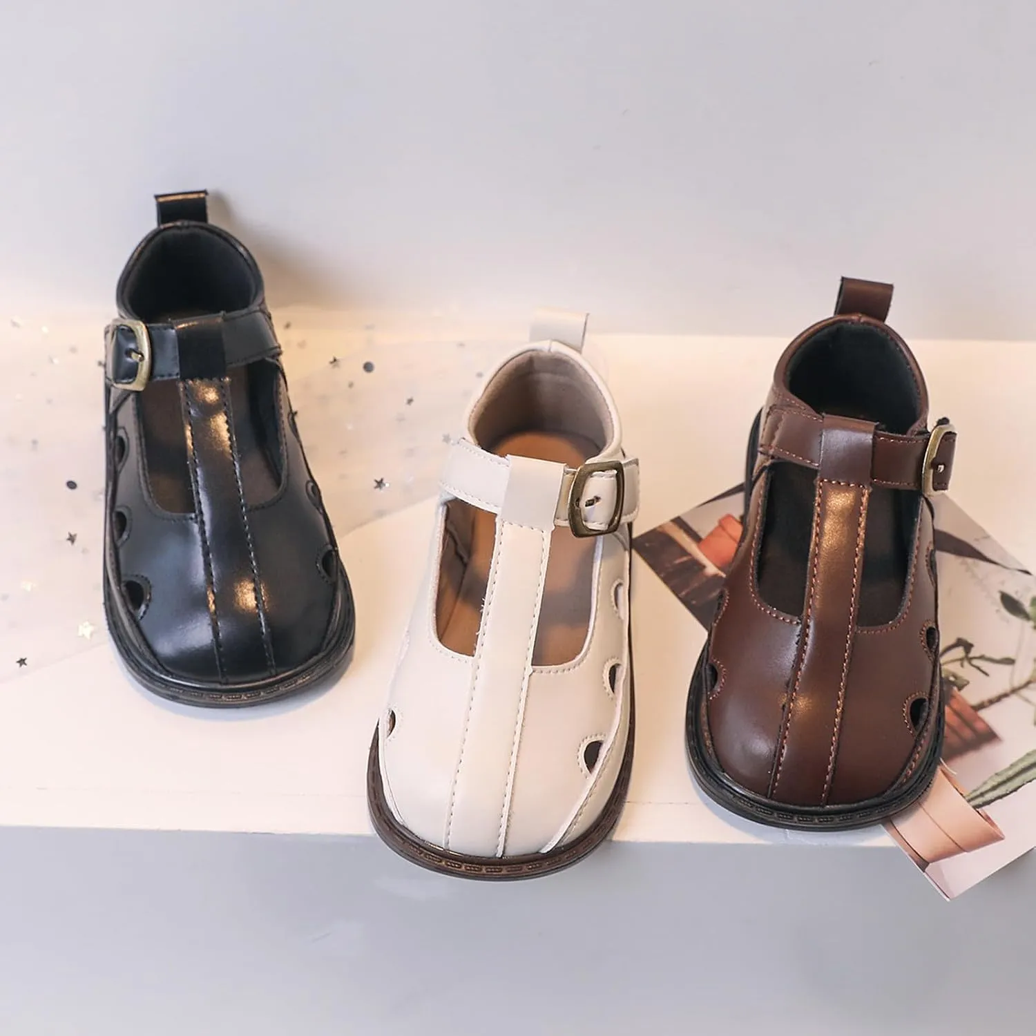 Toddler Girls Mary Jane Dress Shoes Ballet Shoes School Oxford Flats for Easter Flower Girl Party Uniform Shoes