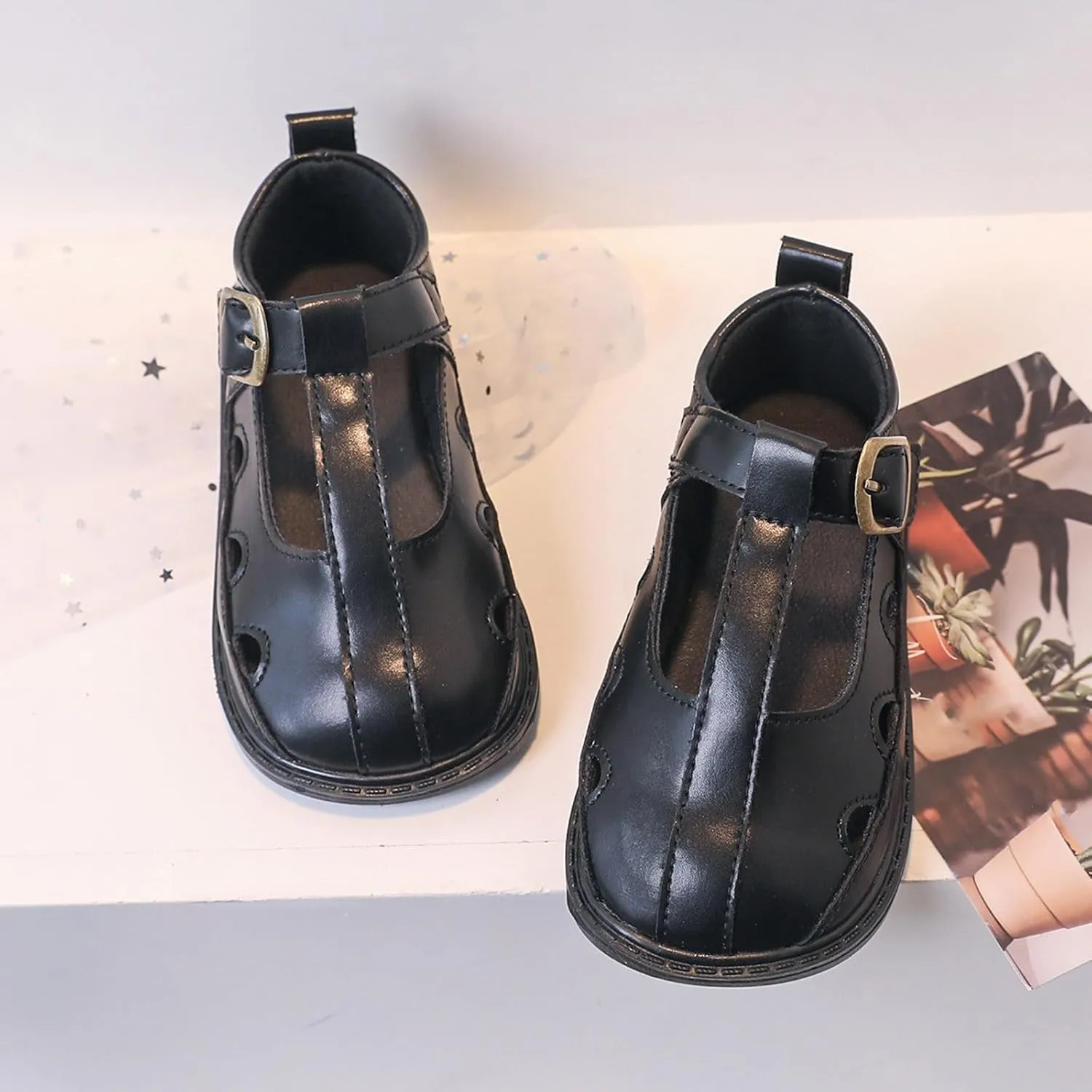 Toddler Girls Mary Jane Dress Shoes Ballet Shoes School Oxford Flats for Easter Flower Girl Party Uniform Shoes