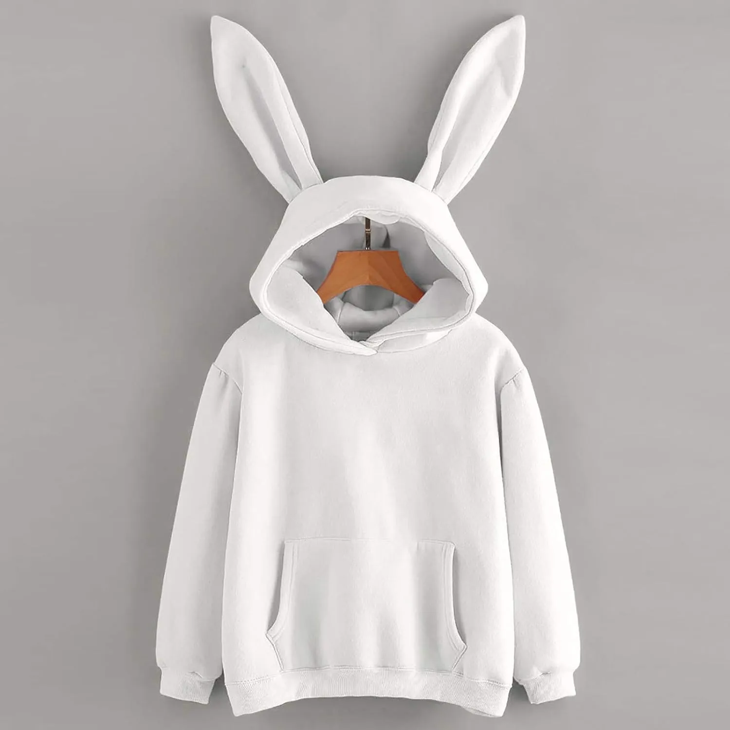 TUQIDEWU Womens Sweatshirt, Womens Hoodies Women Cute Bunny Ear Long Sleeve Fuzzy Rabbit Tops Sweatshirts Hoodie Jacket Coat
