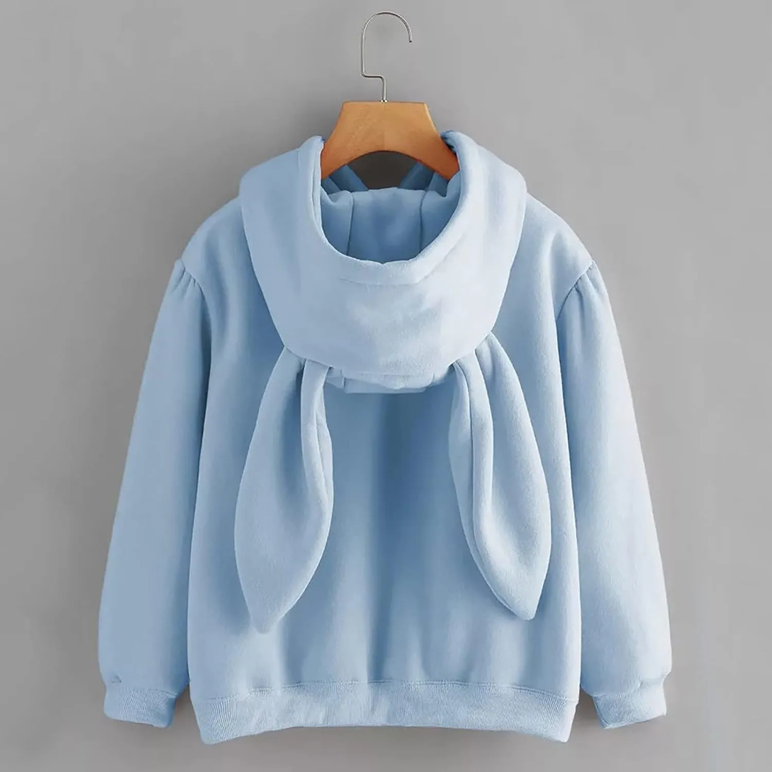 TUQIDEWU Womens Sweatshirt, Womens Hoodies Women Cute Bunny Ear Long Sleeve Fuzzy Rabbit Tops Sweatshirts Hoodie Jacket Coat