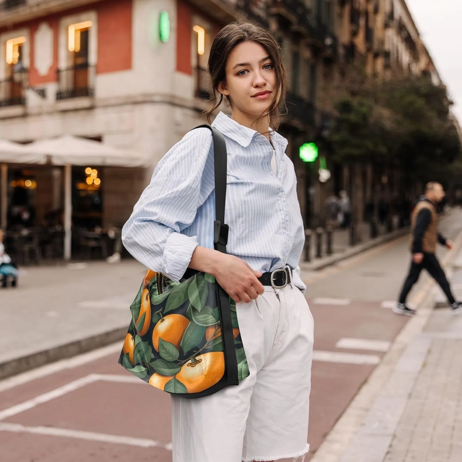 Watercolor Saint Patricks Day Hobo Bag with Zipper, Men's Leather Sling Bag, Crossbody Large Leather Bag