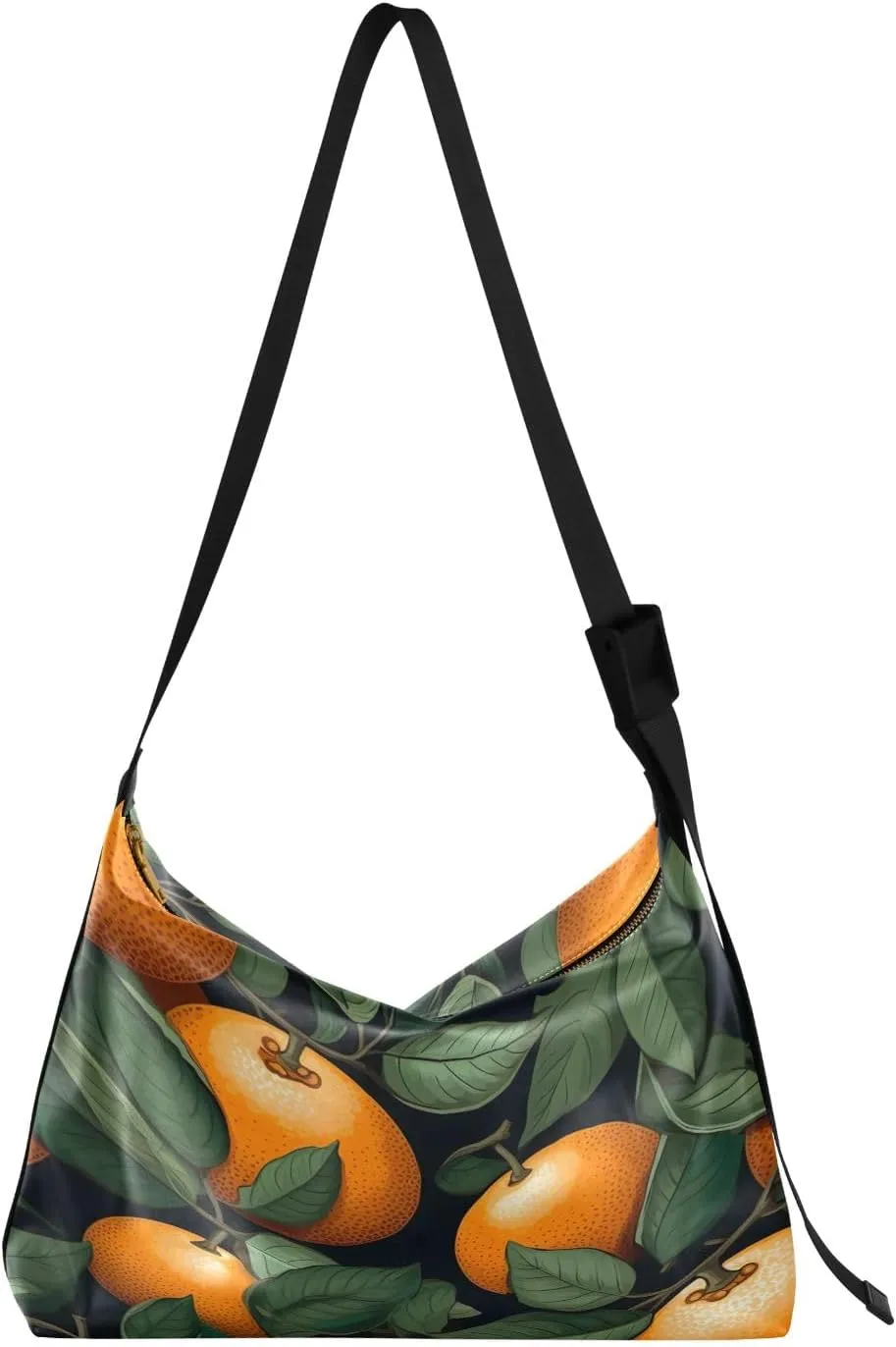 Watercolor Saint Patricks Day Hobo Bag with Zipper, Men's Leather Sling Bag, Crossbody Large Leather Bag