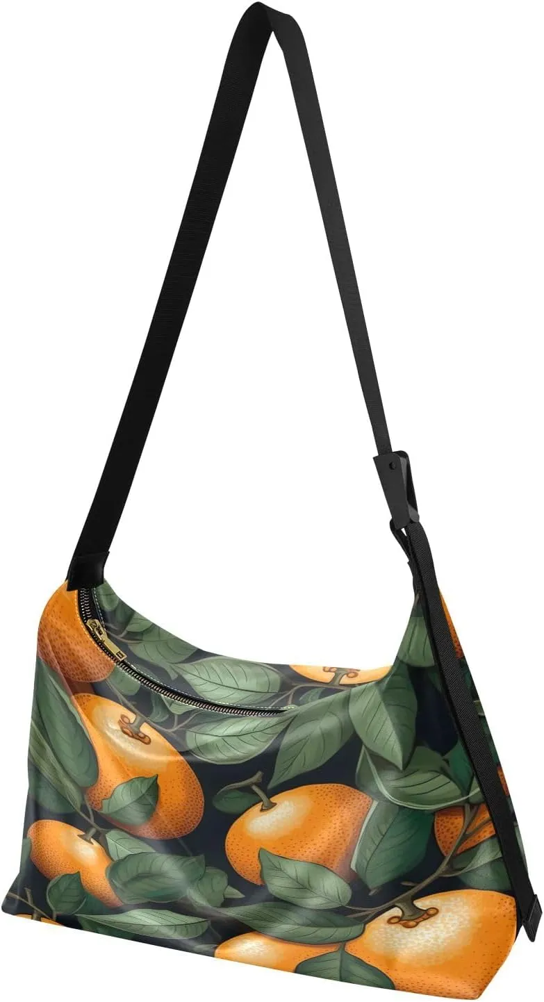 Watercolor Saint Patricks Day Hobo Bag with Zipper, Men's Leather Sling Bag, Crossbody Large Leather Bag