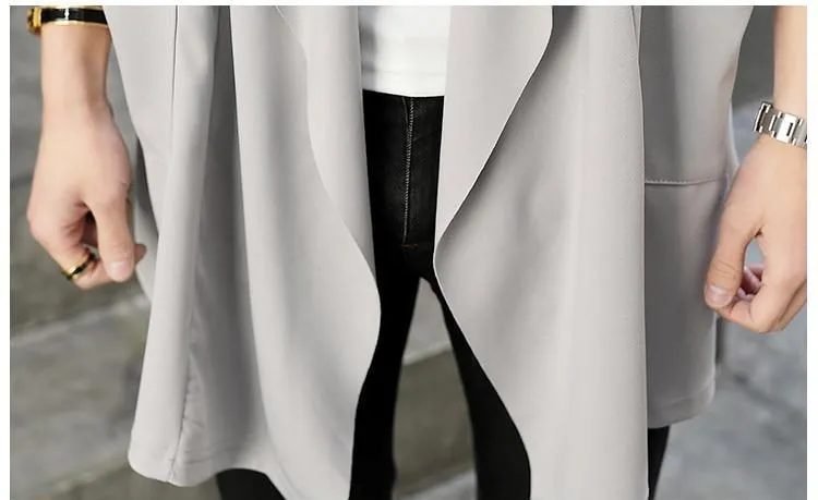 West Louis Autumn Draped Collar Casual Cardigan