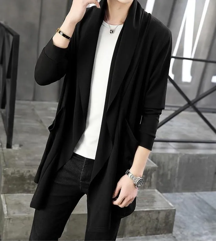 West Louis Autumn Draped Collar Casual Cardigan