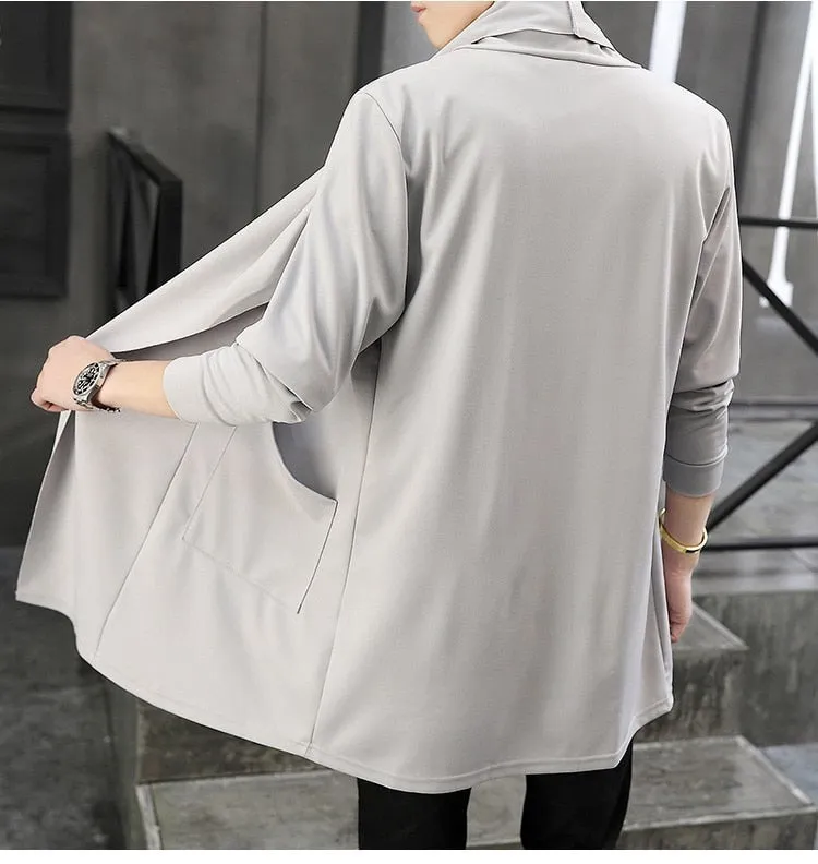 West Louis Autumn Draped Collar Casual Cardigan