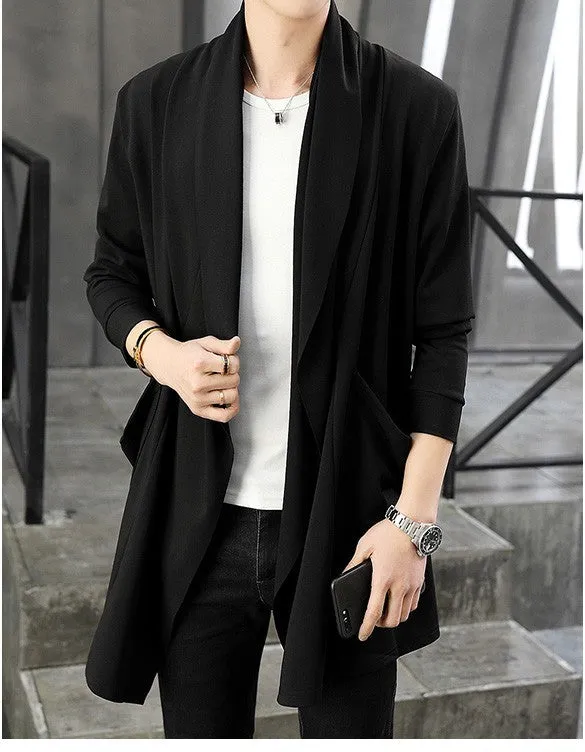 West Louis Autumn Draped Collar Casual Cardigan