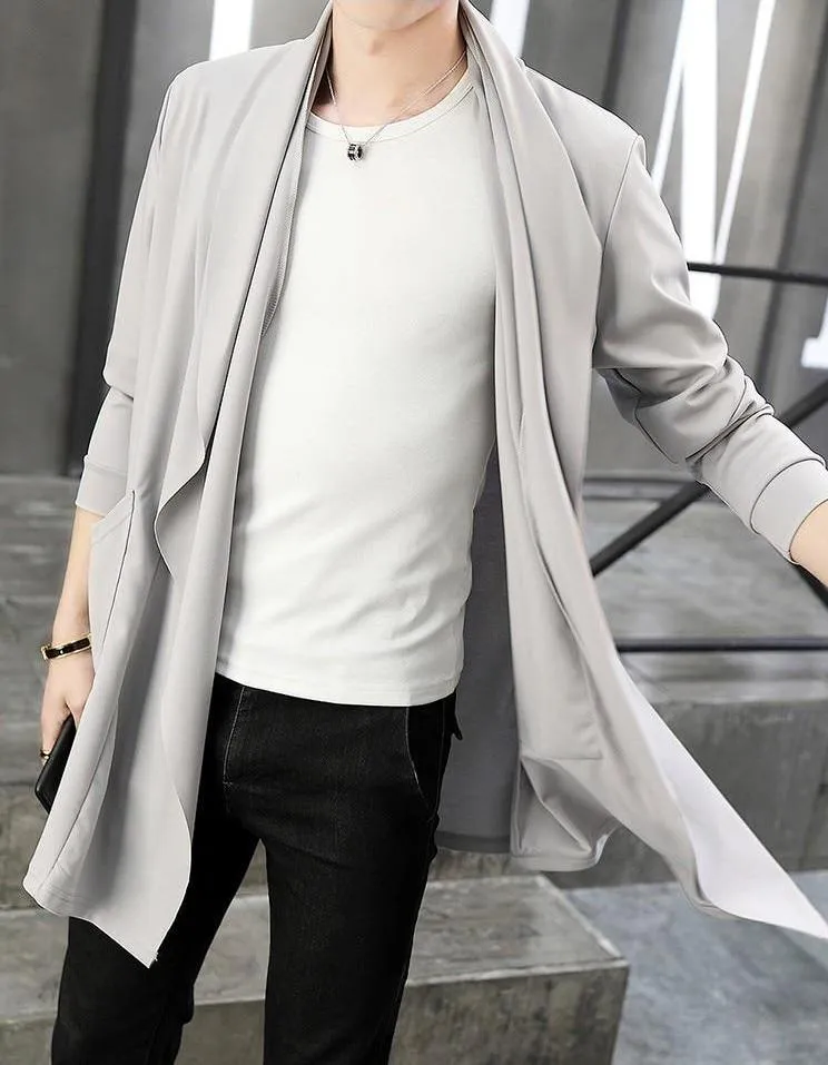 West Louis Autumn Draped Collar Casual Cardigan