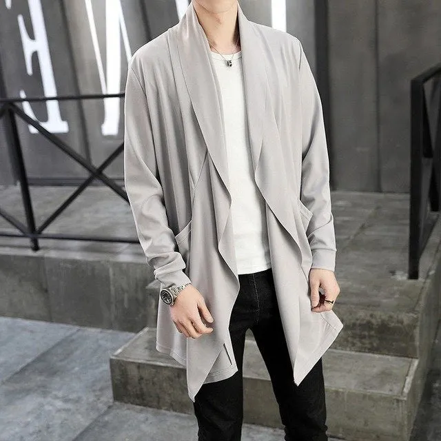 West Louis Autumn Draped Collar Casual Cardigan