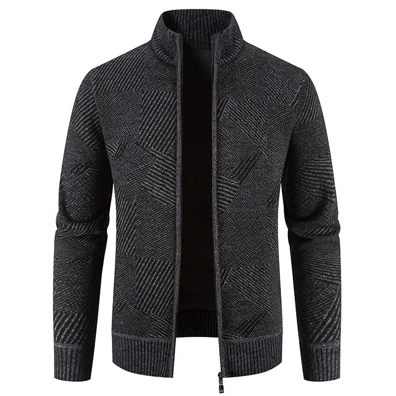 West Louis ComfyCoat Warm Stand-Up Collar Cardigan