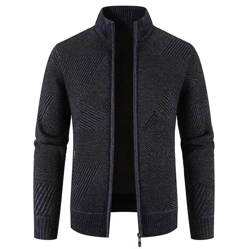 West Louis ComfyCoat Warm Stand-Up Collar Cardigan