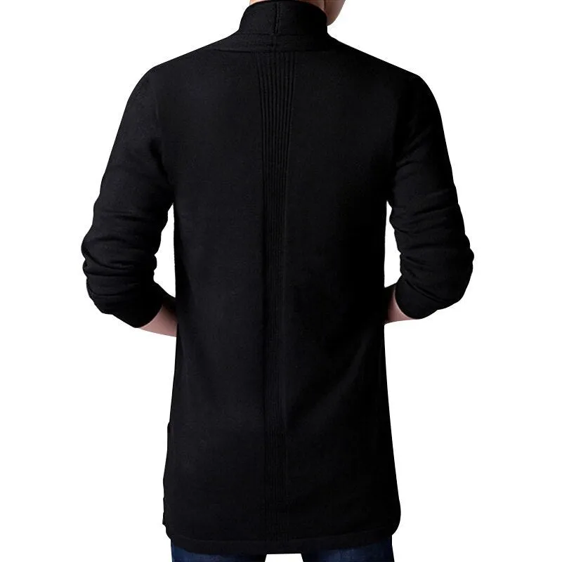 West Louis Knitted Wool Slim Fashion Long Cardigan