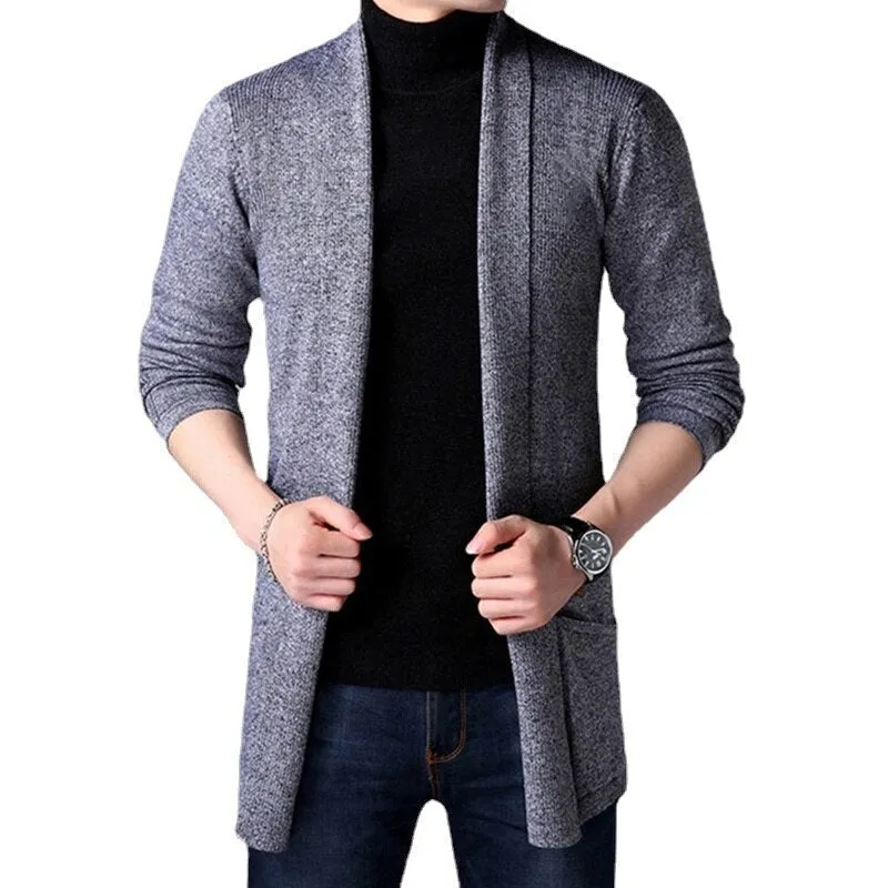 West Louis Knitted Wool Slim Fashion Long Cardigan