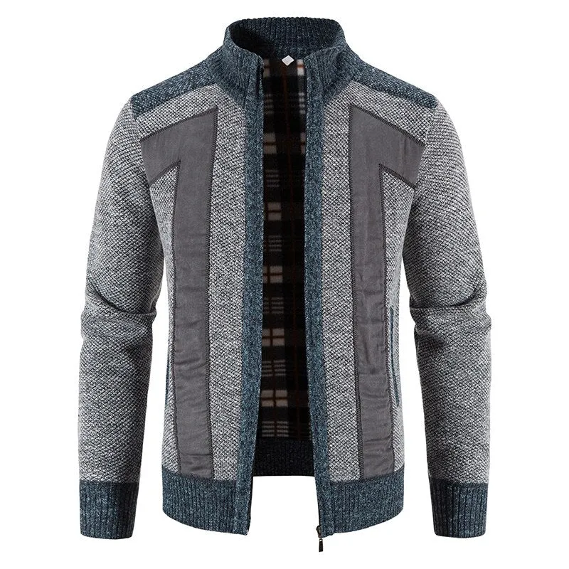 West Louis Stand-up Collar Casual Cardigan