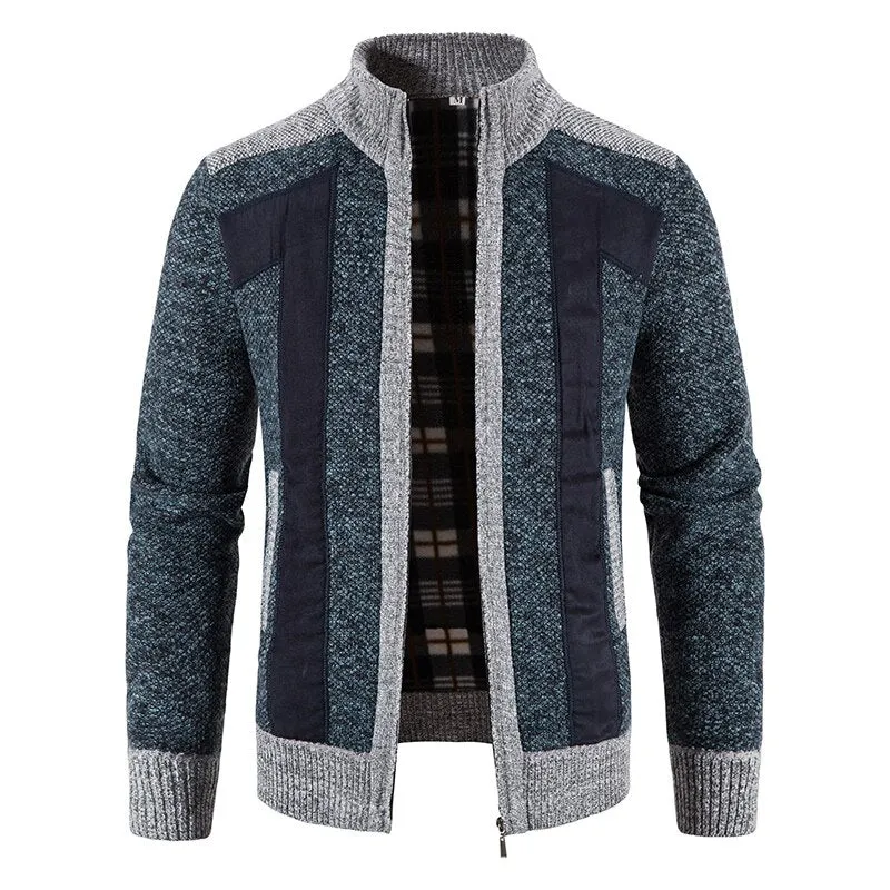 West Louis Stand-up Collar Casual Cardigan