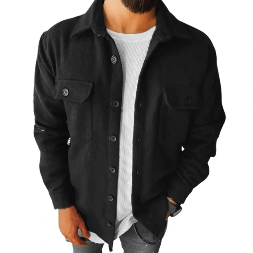 West Louis Streetwear Outwear Turn-down Collar Cardigan
