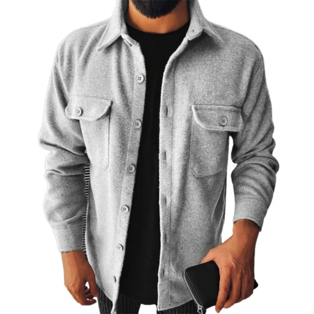 West Louis Streetwear Outwear Turn-down Collar Cardigan