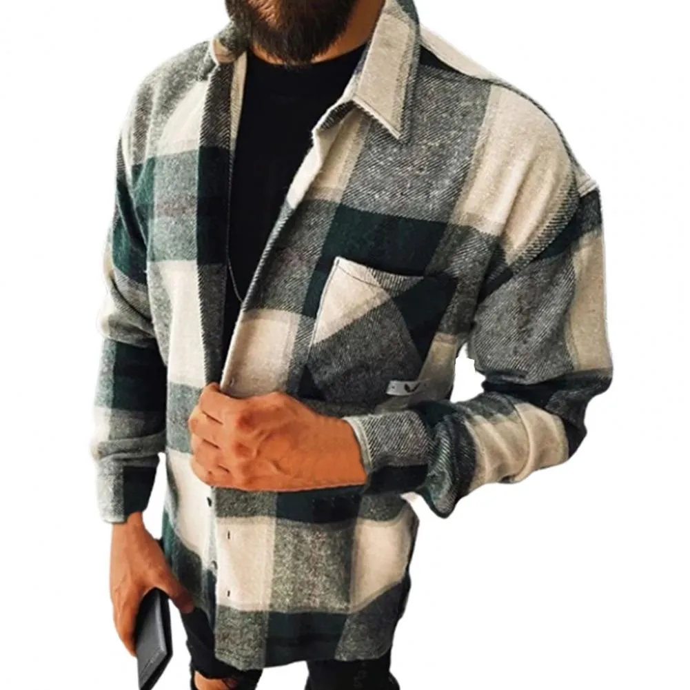 West Louis Streetwear Outwear Turn-down Collar Cardigan