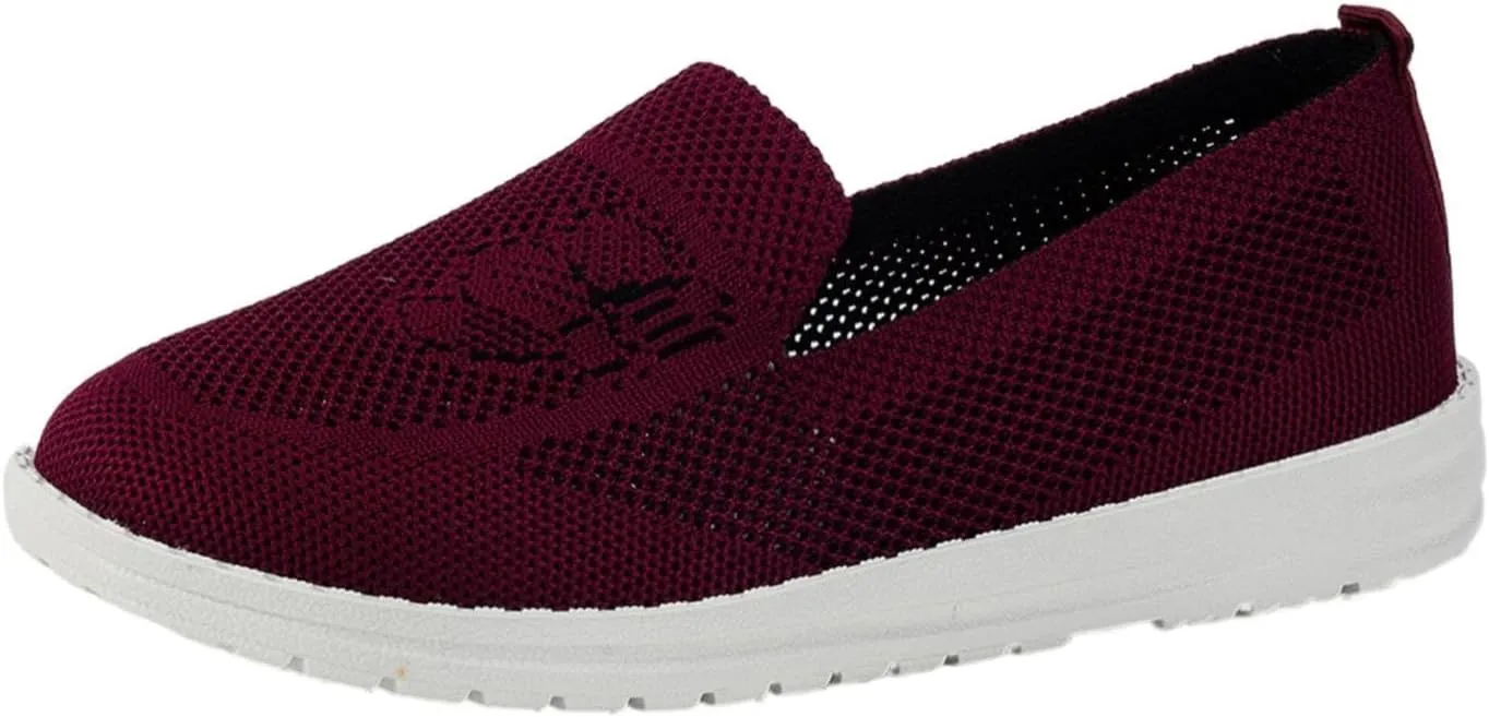 Wide Width Platform Sneaker for Women Sneakers Slip On Walking Shoes Women Slip On Memory Foam Womens Sneakers Size 7.5 Wide Slip On All Black Tennis Shoes for Women Women's Slip On Shoes