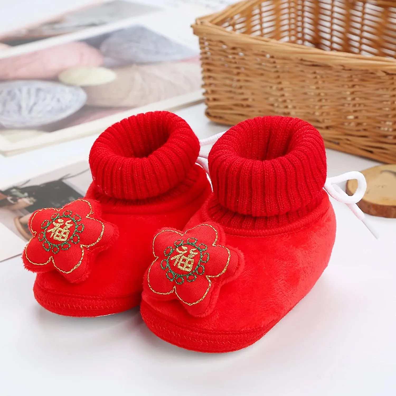 Winter Children Toddler Shoes Boys and Girls Floor Shoes Non Slip Plush Warm Comfortable Elastic Toddler Dress Shoes
