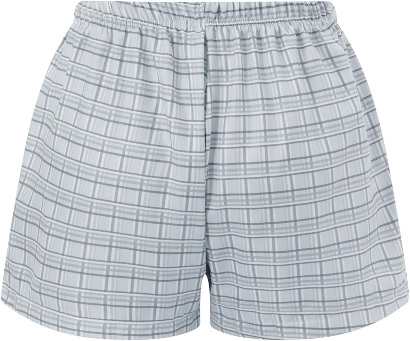 Women Y2k Lounge Shorts Plaid Pajamas Shorts Lounge Boxer Shorts High Waist Button Front Pj Bottoms Sleepwear