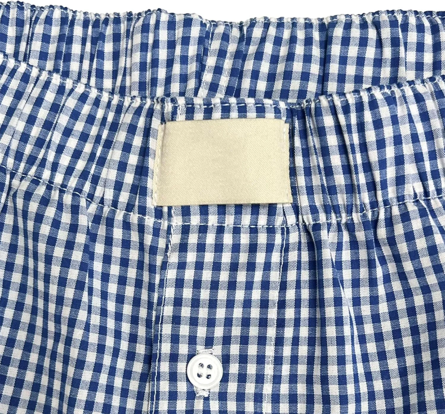 Women Y2k Lounge Shorts Plaid Pajamas Shorts Lounge Boxer Shorts High Waist Button Front Pj Bottoms Sleepwear