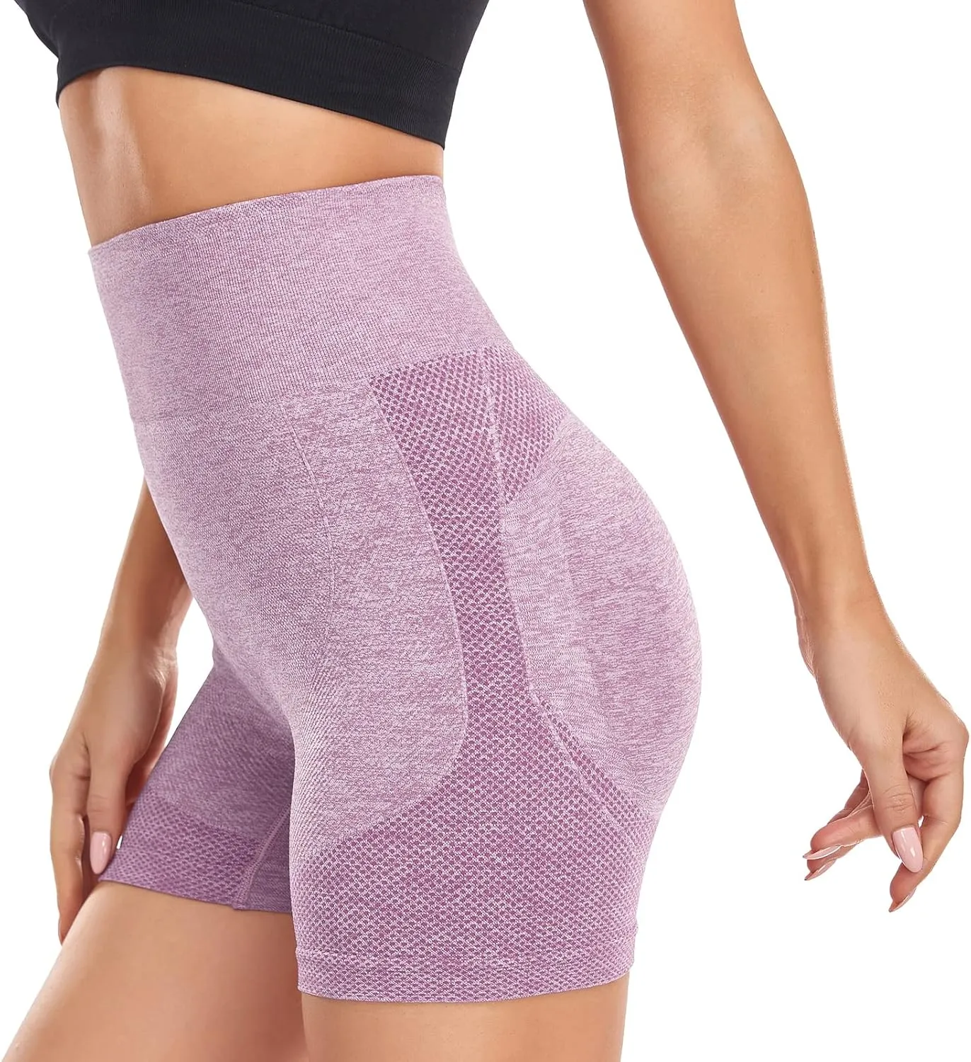 Women's 3 Piece Butt Lifting Shorts High Waist Tummy Control Yoga Shorts Seamless Ruched Booty Workout Shorts