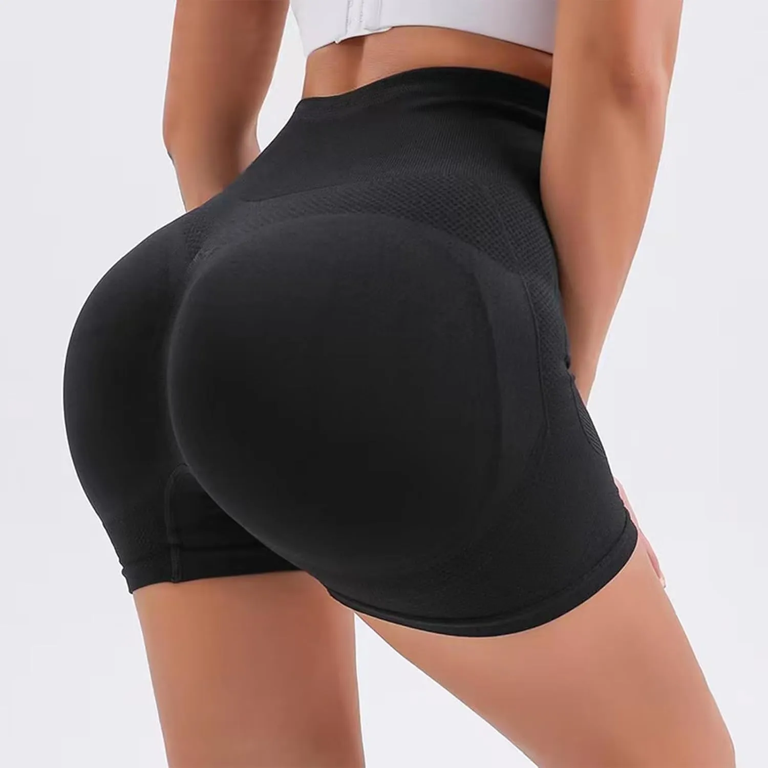 Women's 3 Piece Butt Lifting Shorts High Waist Tummy Control Yoga Shorts Seamless Ruched Booty Workout Shorts