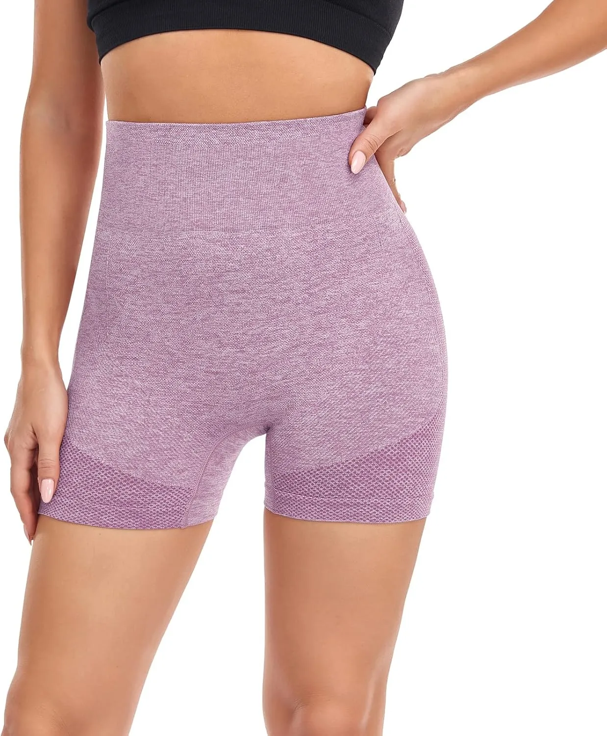 Women's 3 Piece Butt Lifting Shorts High Waist Tummy Control Yoga Shorts Seamless Ruched Booty Workout Shorts