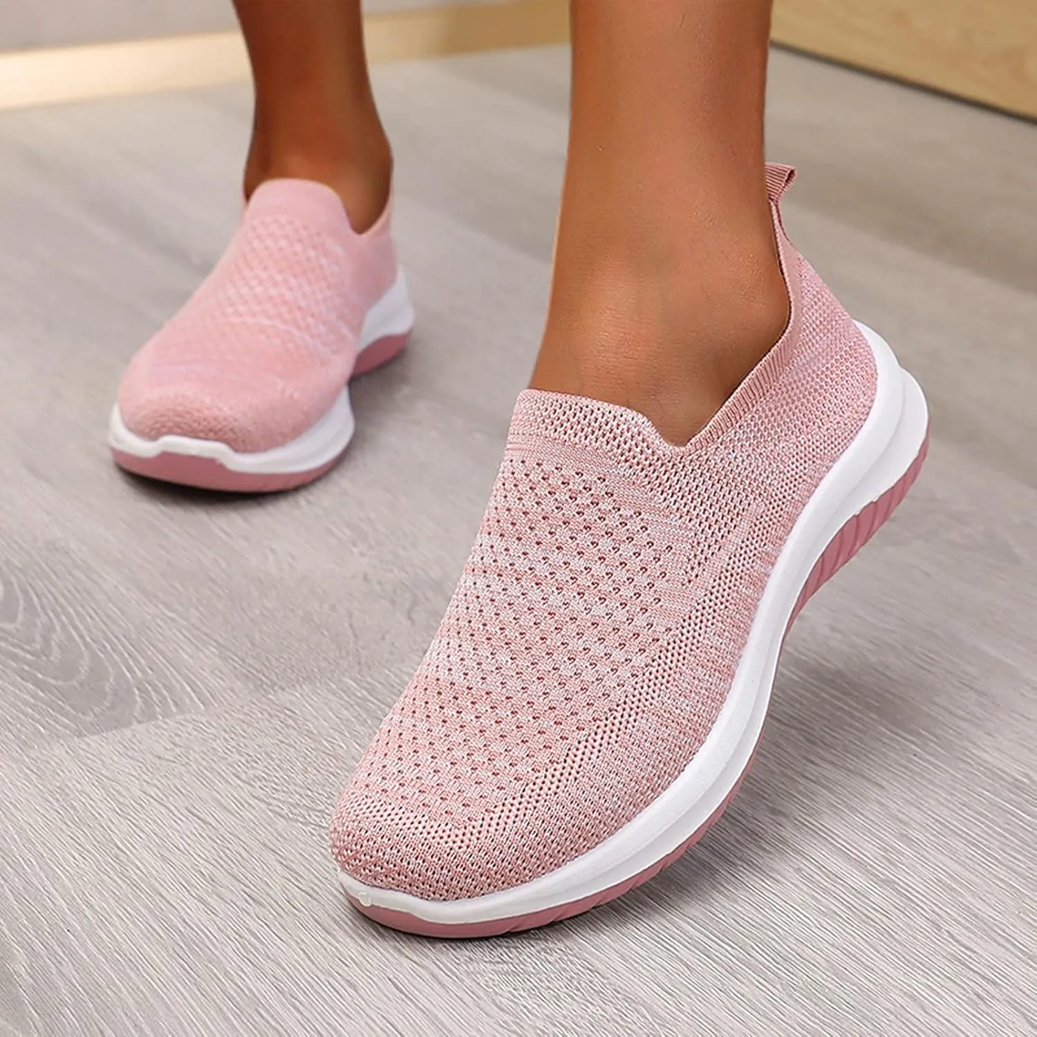 Women's Canvas Slip on Low Top Fashion Orthopedic Sneakers for Women Non Slip Loafer Shoes Classic Comfortable Flat Breathable Casual Shoes Comfortable Walking Shoes