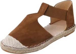 Women's Closed Toe Flat Sandals Espadrilles Slip On Buckle Strap Comfortable Espadrille Sandals Lightweight Breathable Fashionable Fisherman Platform Shoes Walking Sports Going Out Espadrilles Sandal