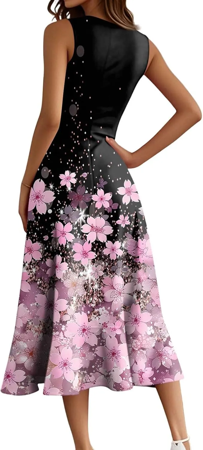 Women's Cocktail Party Formal Wedding Guest Church Dresses A Line High Low Ruffled Split Hem Party Midi Dresses