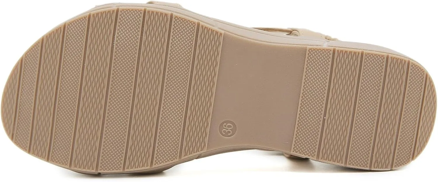 Women's Comfortable Orthopedic Sandals Arch Support Adjustable Double Strap Lightweight Summer Platform Sandals Walking Casual Orthotic Sandals