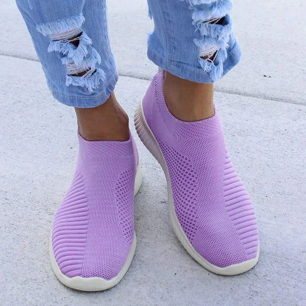 Women's Fashion Sport Breathable Mesh Platform Sneakers Pull On Sneakers Womens Womens Shoes Casual Fall Slip On Wide Width Women Sneakers Size 9.5 Wide Zapatos OrtopDicos para Mujer De Vestir