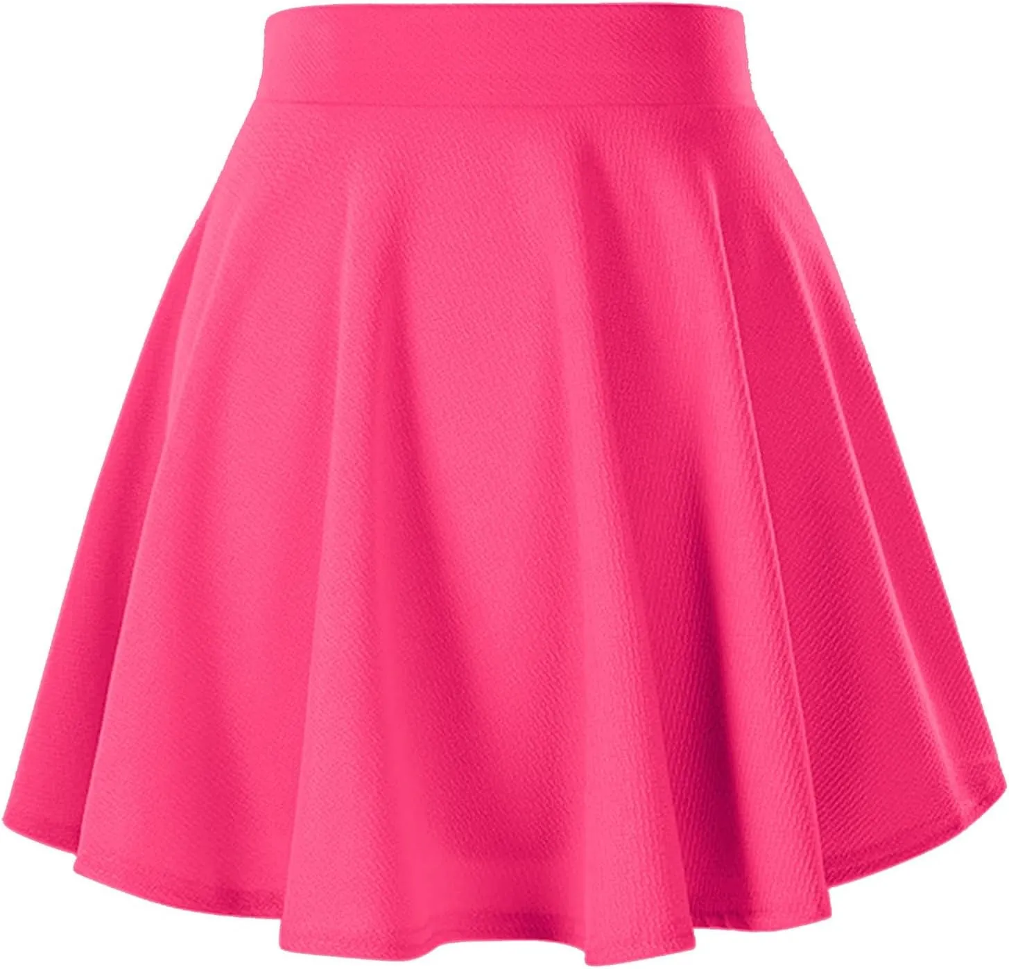 Women's Flared Pleated Skater Skirt Basic Casual High Waisted Ruffles Flared Mini Lingerie Skirts with Shorts