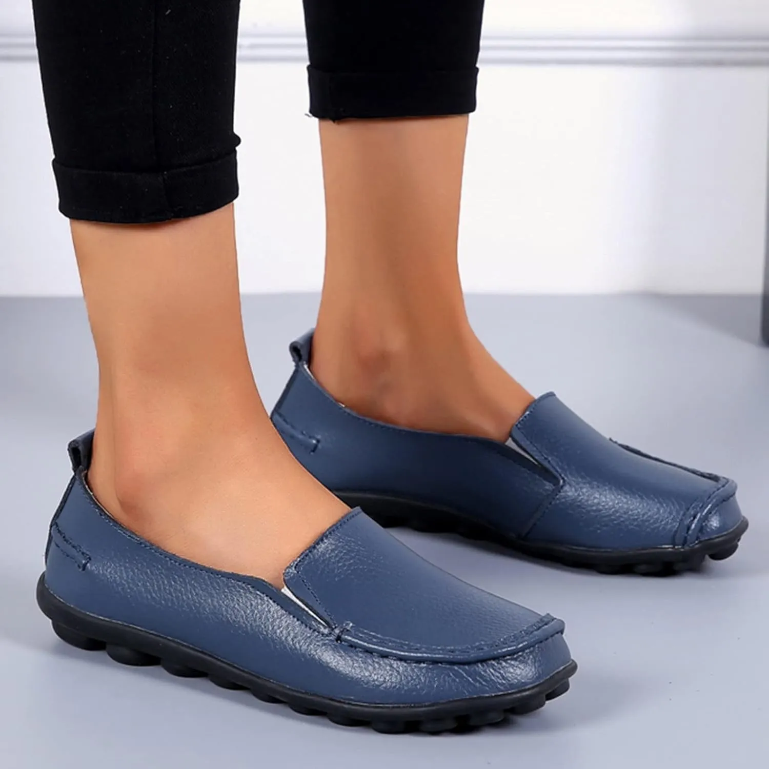 Womens Flats Fashion Slip On Sneakers Casual Wide Walking Shoe Comfort Orthopedic Shoes Business Casual Shoes
