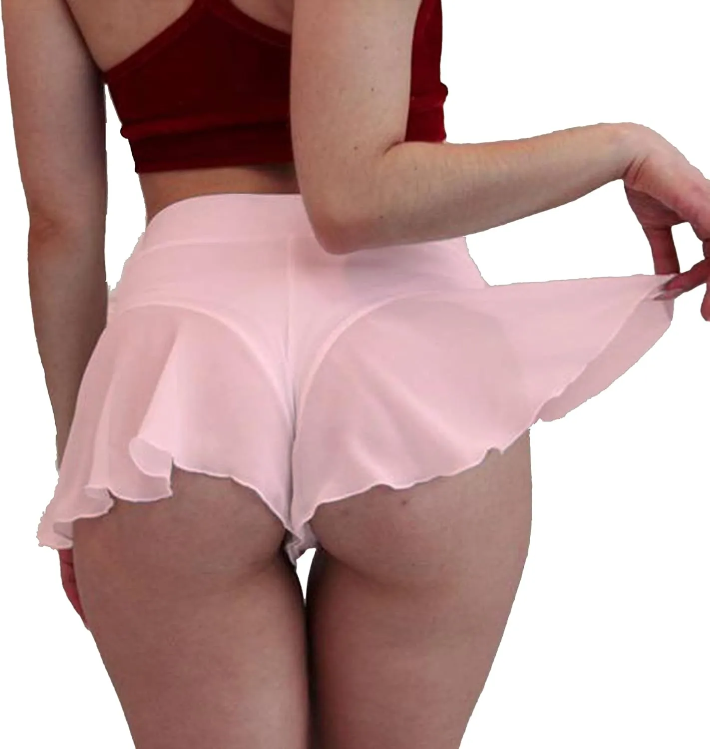 Women's High Waist Workout Gym Shorts Sexy Club Hot Pants Yoga Booty Shorts Dance Skirts