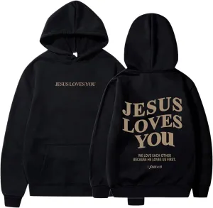 Women's Letter Print Graphic Hoodie Trendy Cute Oversized Long Sleeve Sweatshirt Y2K Drawstring Casual Pullover Top