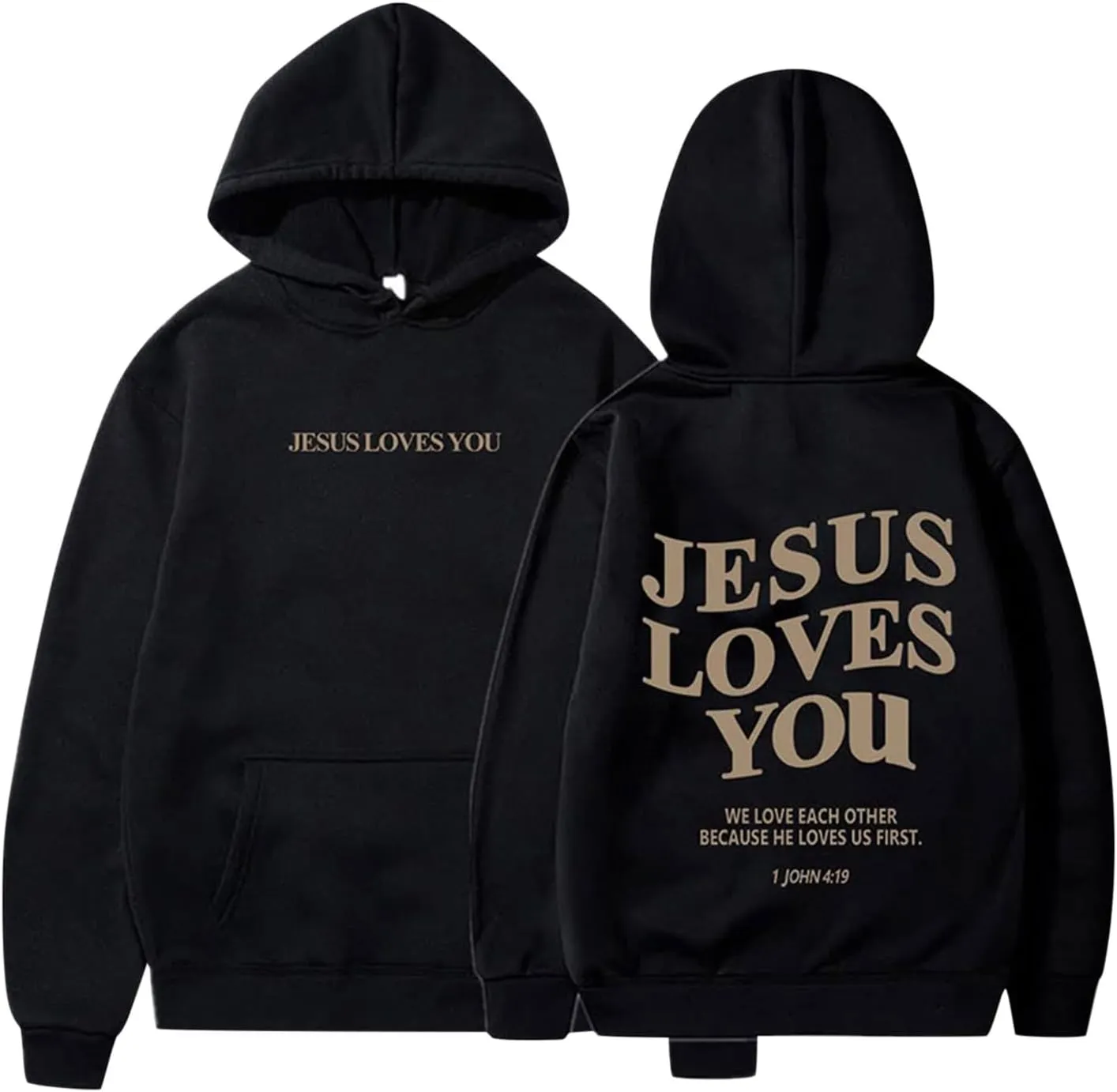 Women's Letter Print Graphic Hoodie Trendy Cute Oversized Long Sleeve Sweatshirt Y2K Drawstring Casual Pullover Top
