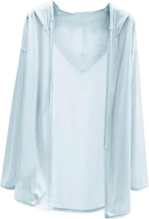 Womens Lightweight Casual Hoodie Cardigans Open Front Cover Ups Long Sleeve Outwear Coat Sun Protection Cover Clothes